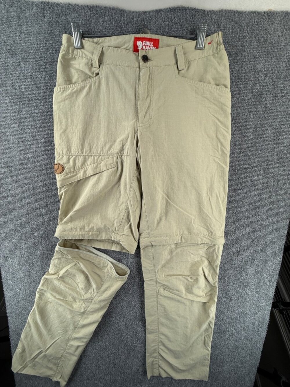 Fjallraven Daloa MT Zip Off Trouser Convertible Hiking Pants Beige 38 ACTL 30X31